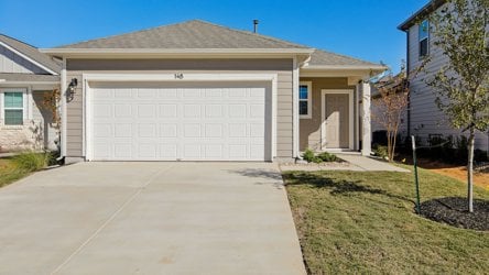 A house with a garage.