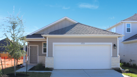 A house with a garage.