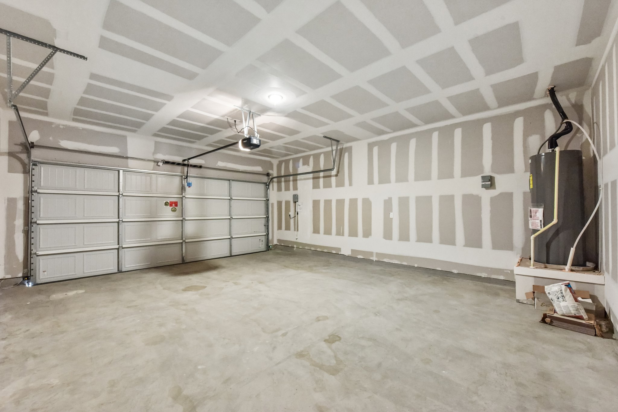 A room with a few metal boxes.