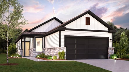 A house with a grass yard.