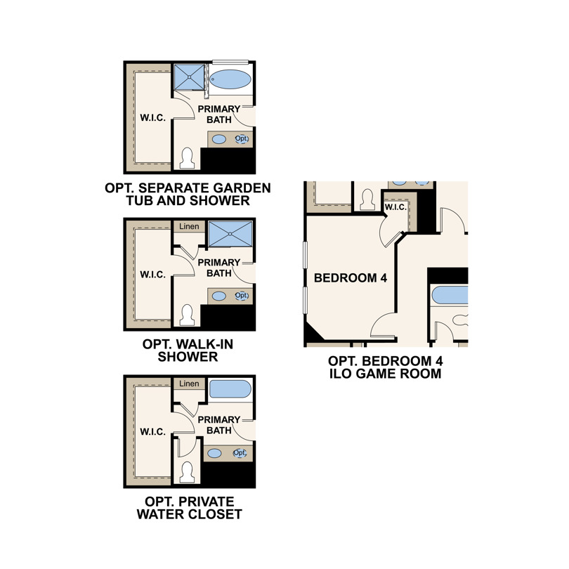 Kendall Floor Plan Options at The Ridge at Trinity Ranch 