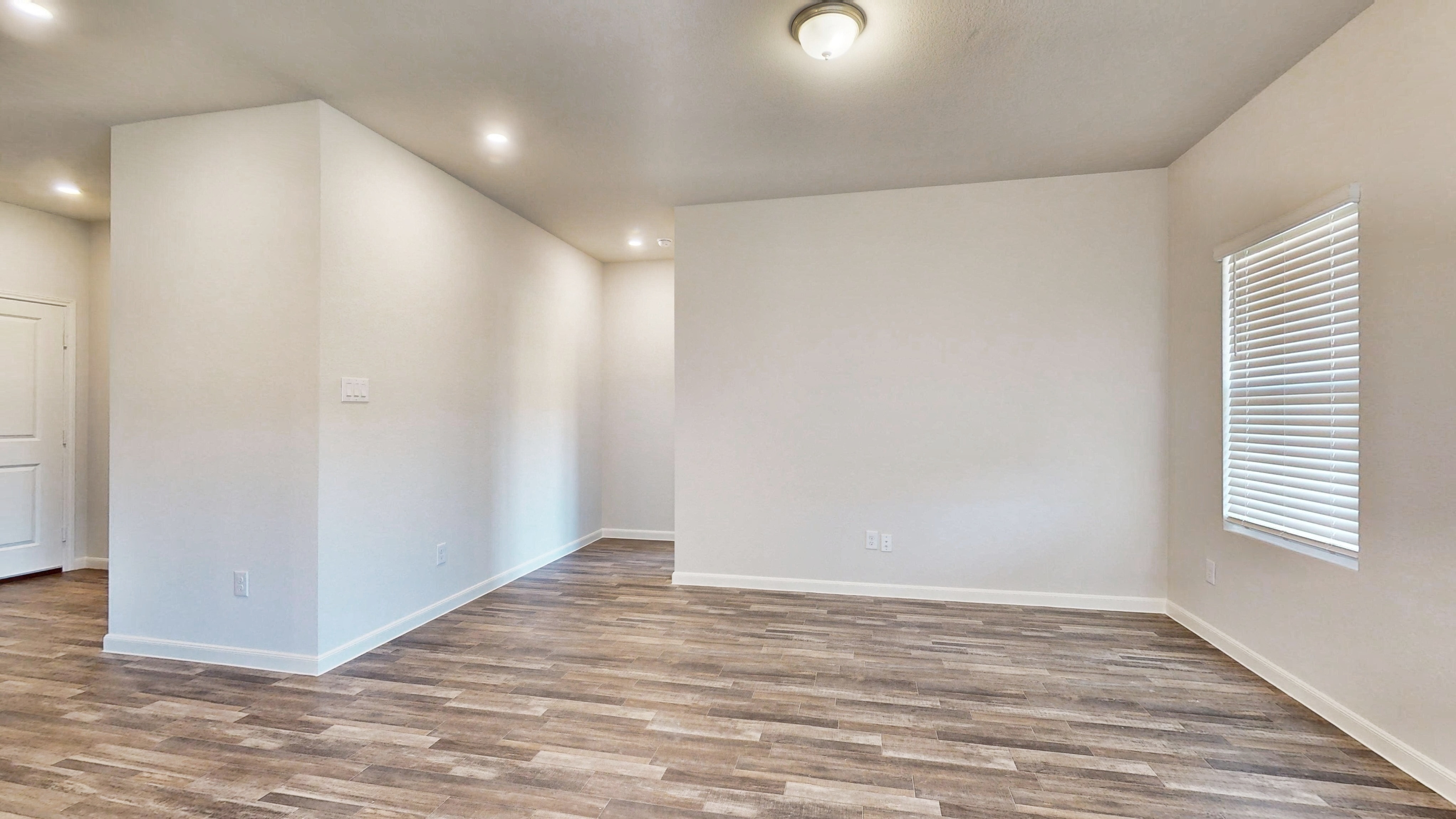 A room with white walls.