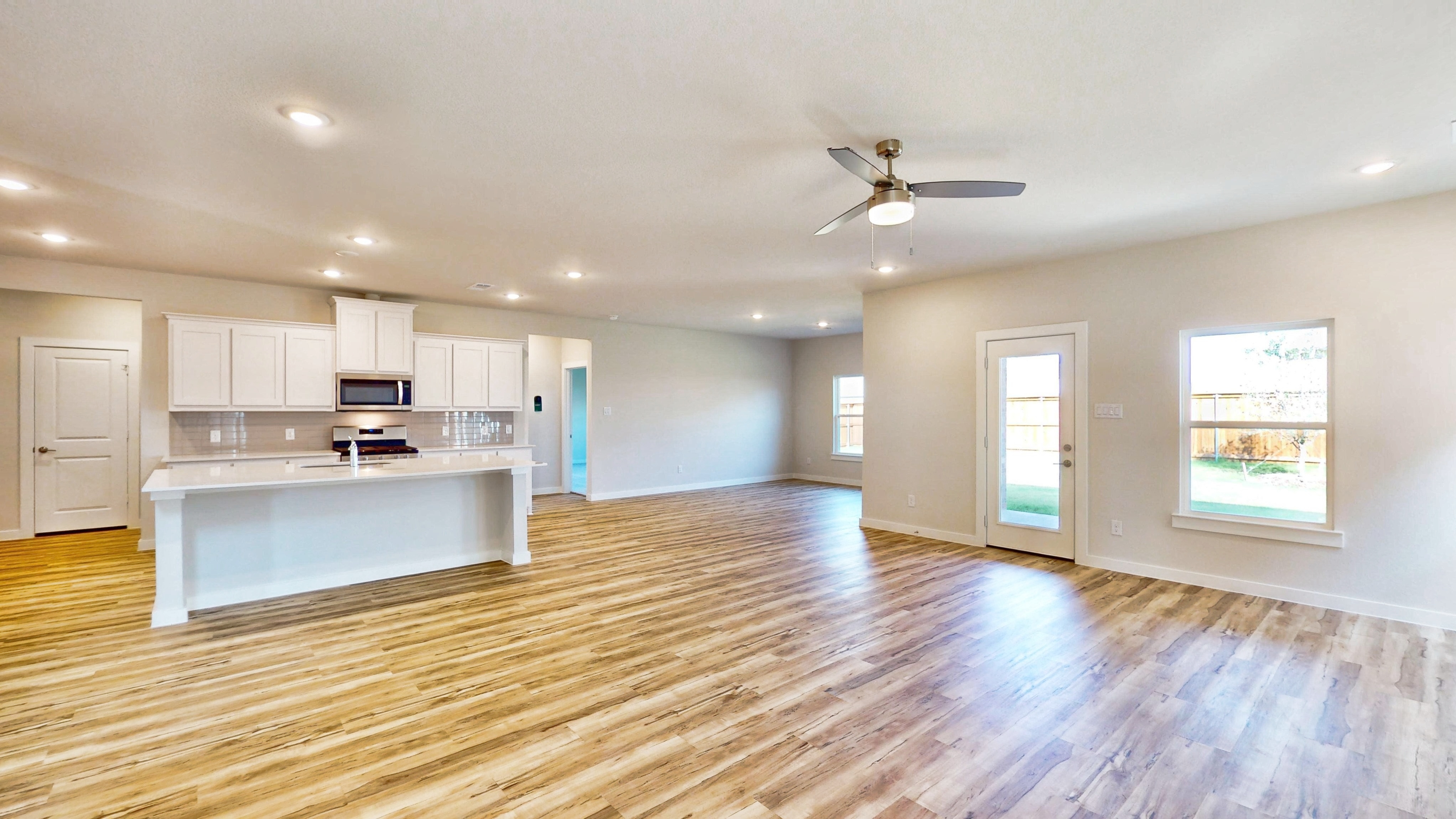 A large empty kitchen.