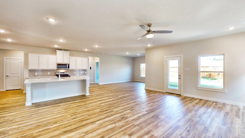 A large empty kitchen.