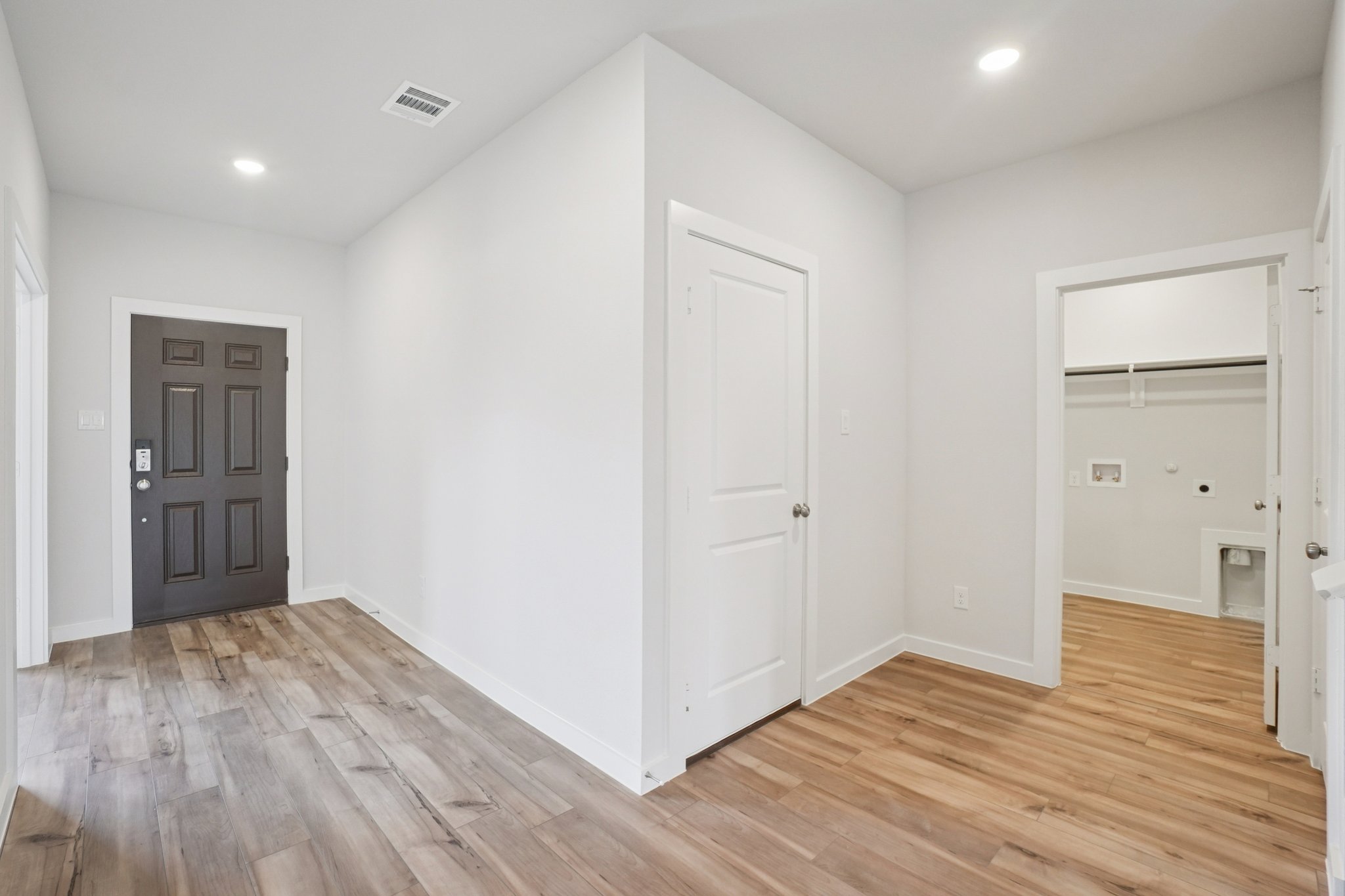 A room with white doors.