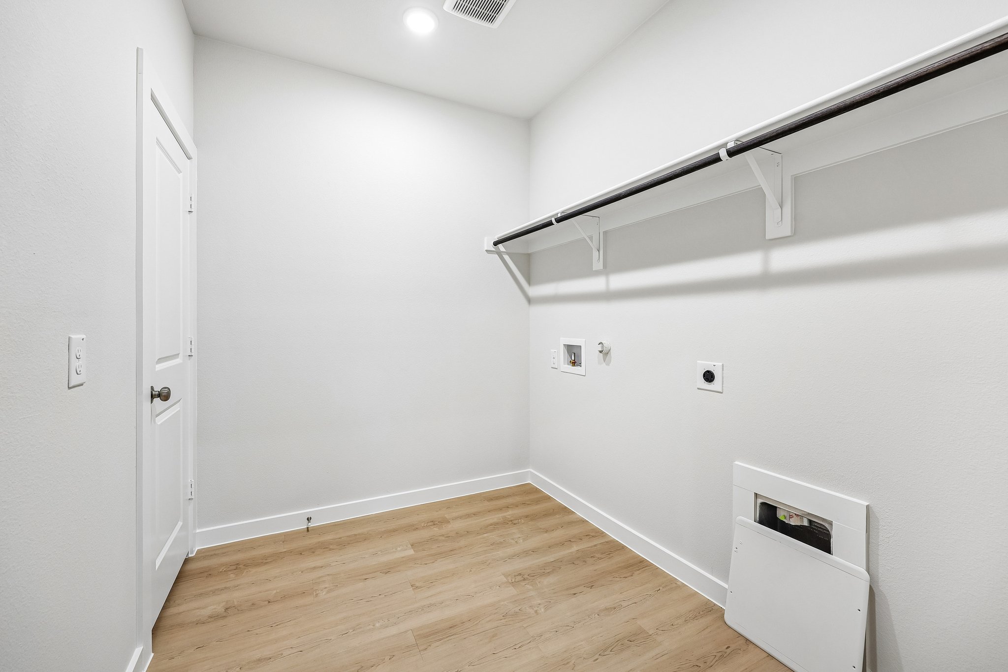 A room with white walls.