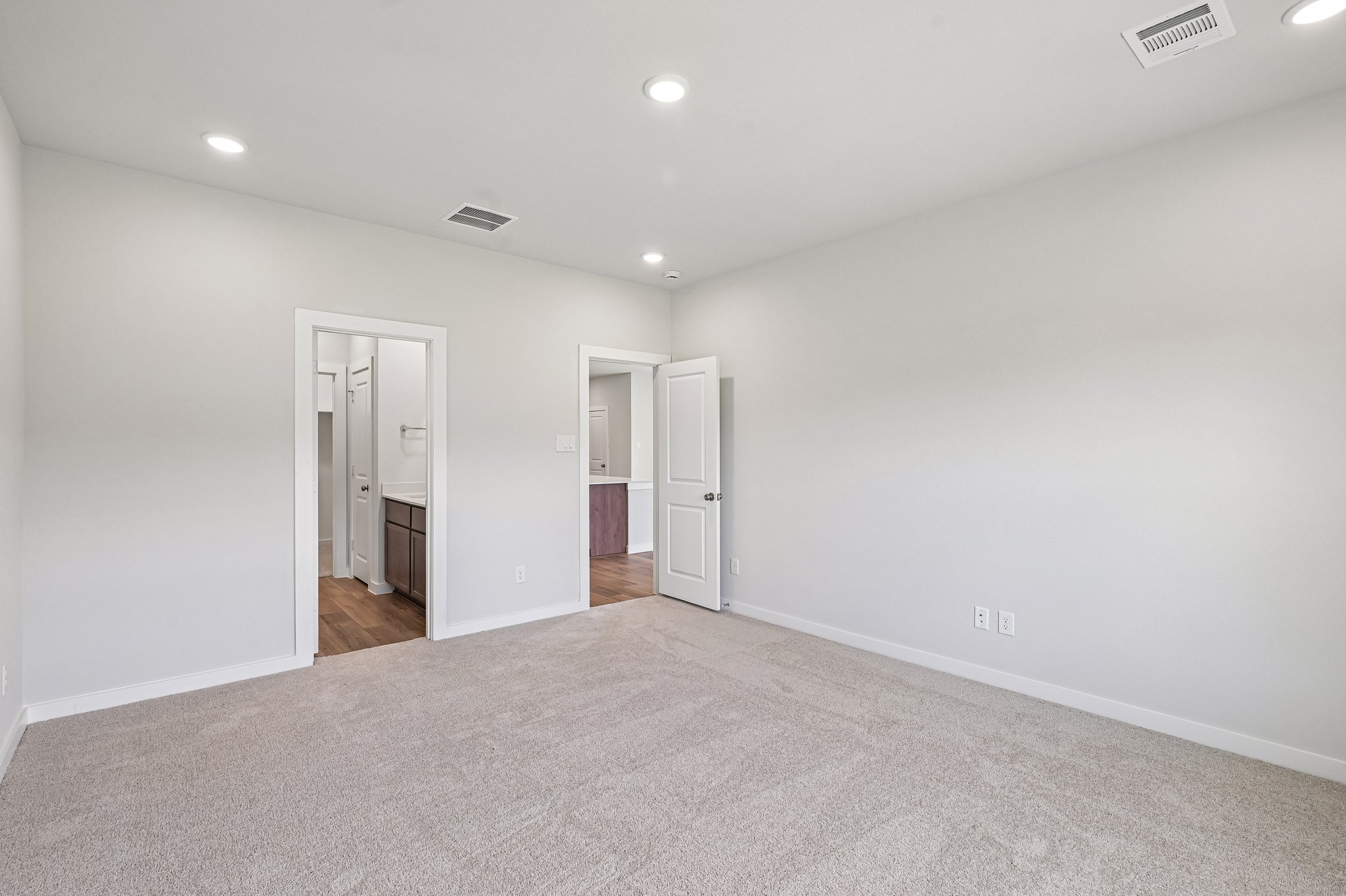 A room with white walls.