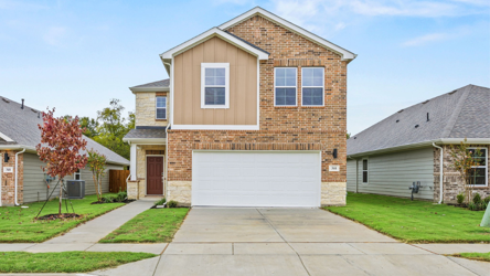 A house with a garage.