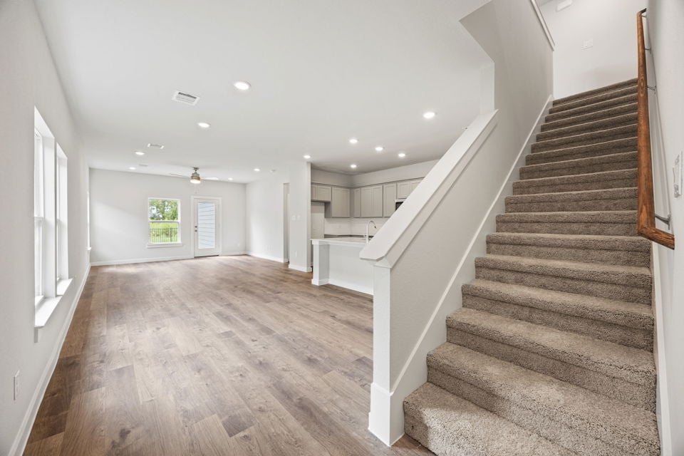 A staircase in a house.