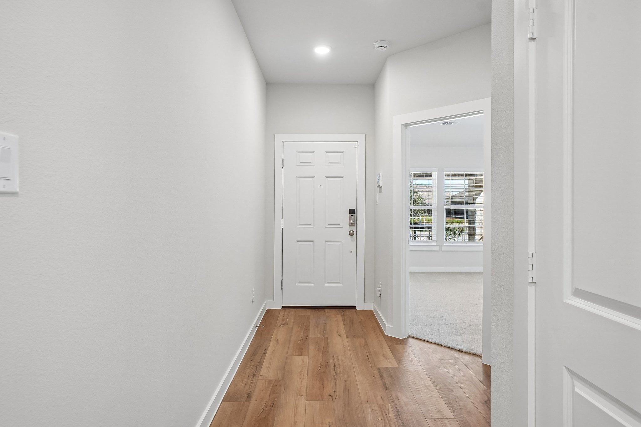 A room with white doors.