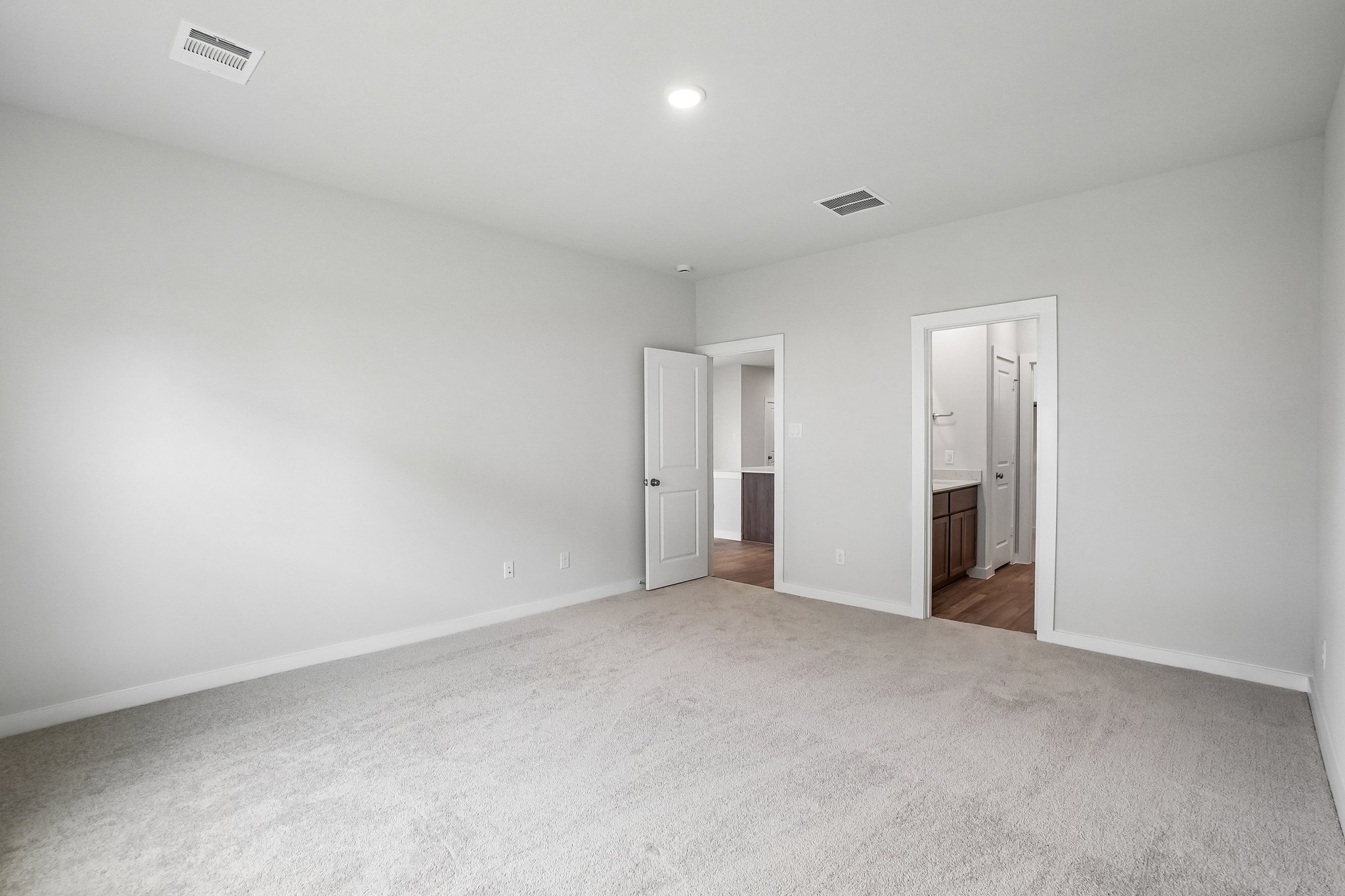 A room with white walls.