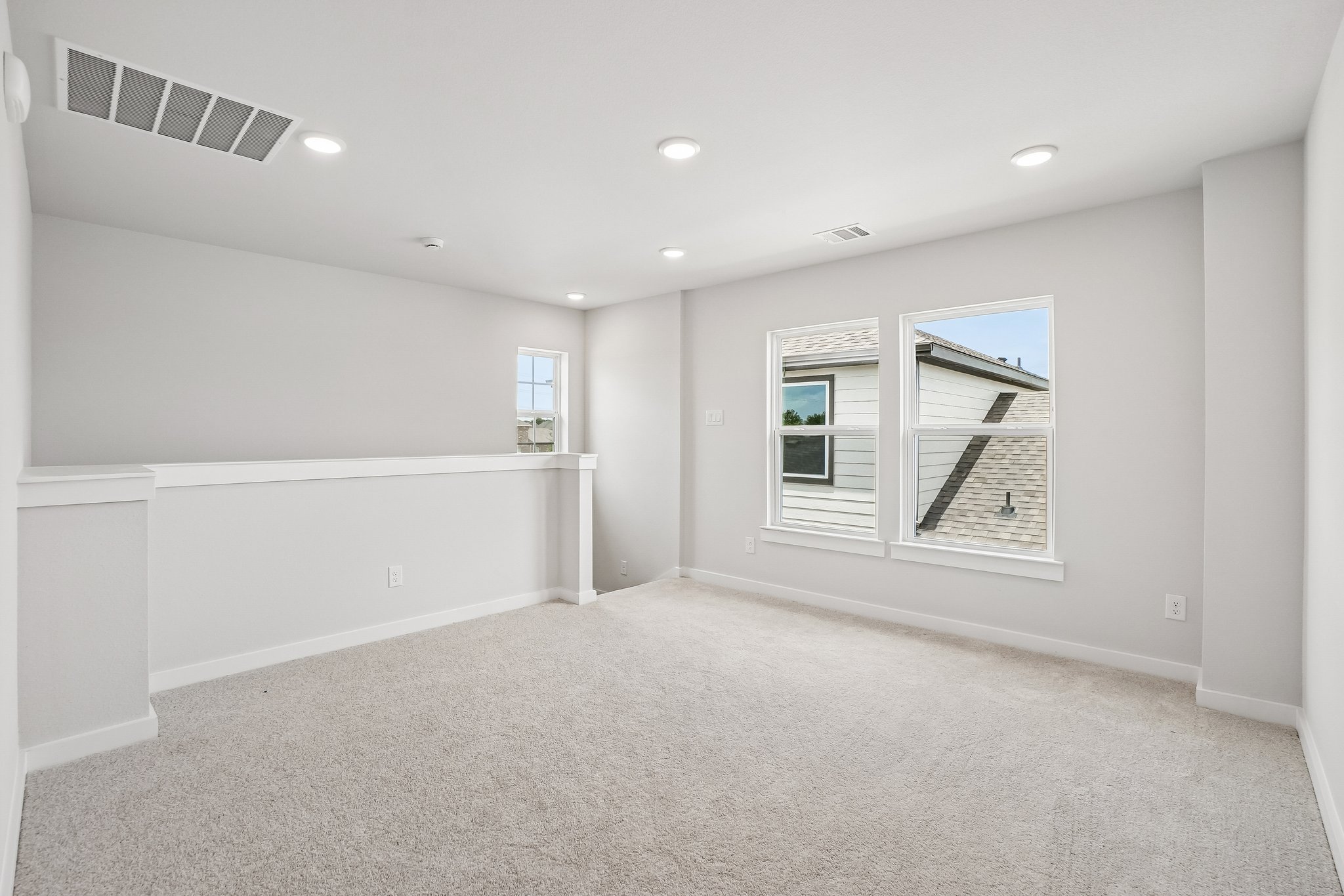 A room with white walls.