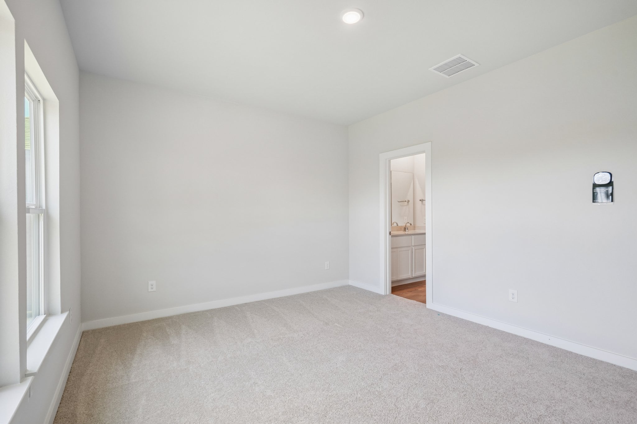 A room with white walls.
