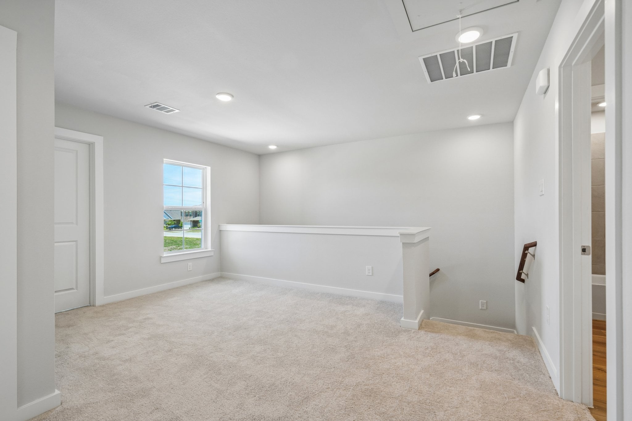 A room with white walls.
