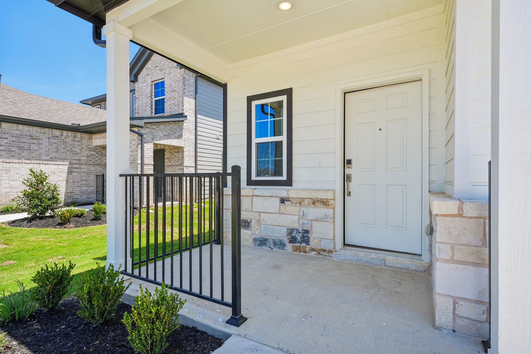 A house with a gate.