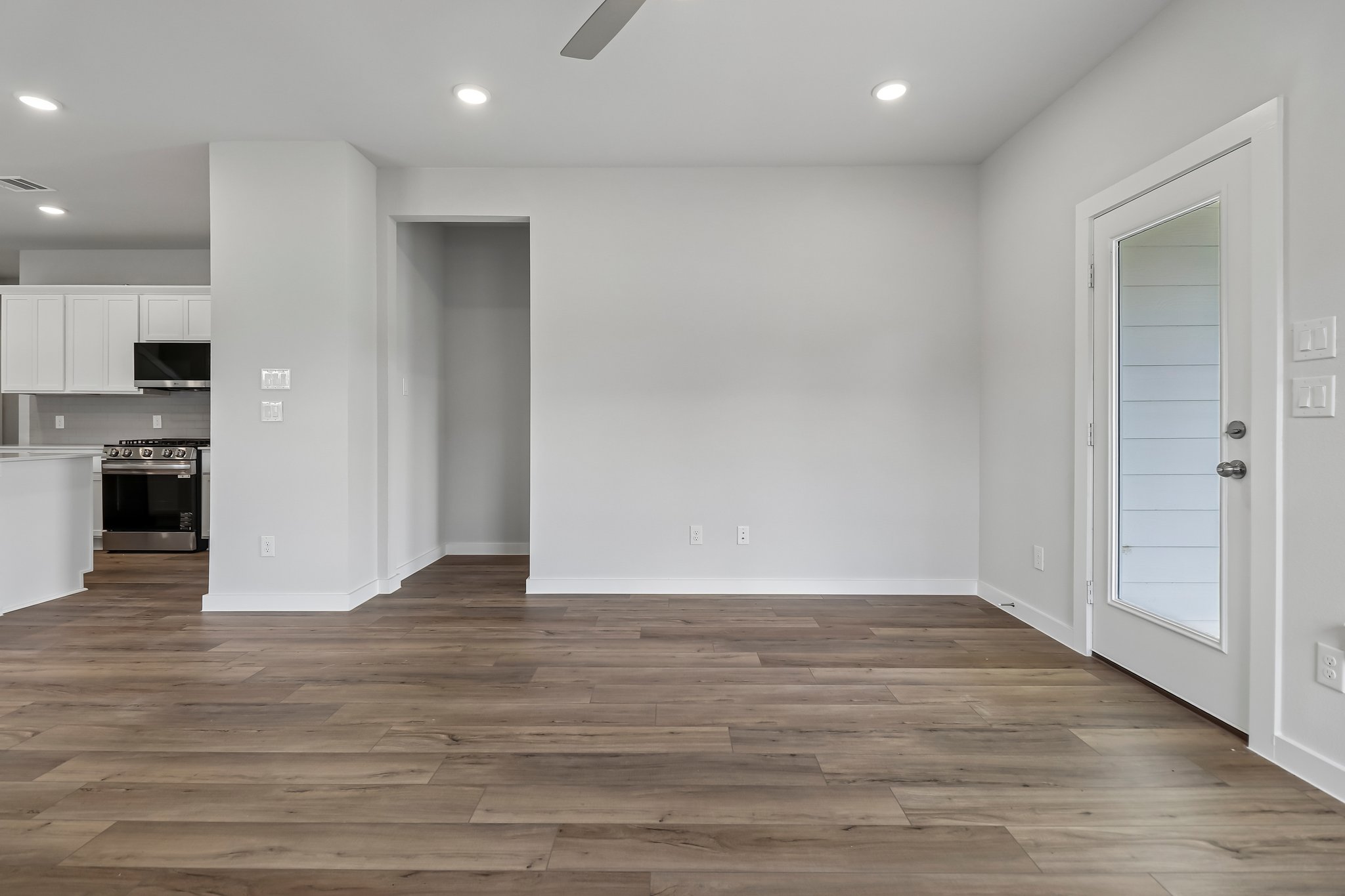 A large empty kitchen.