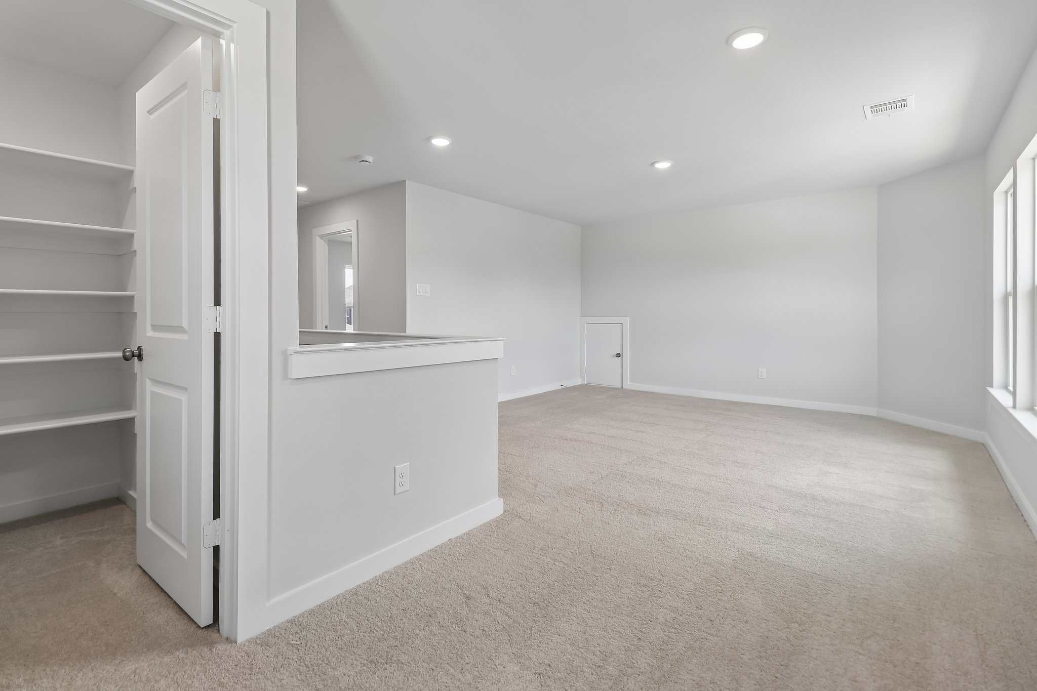 A room with white walls.
