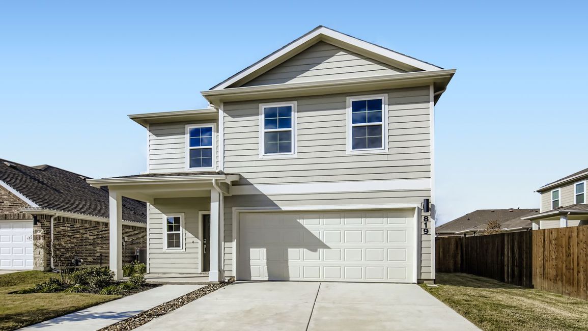 A house with a garage.