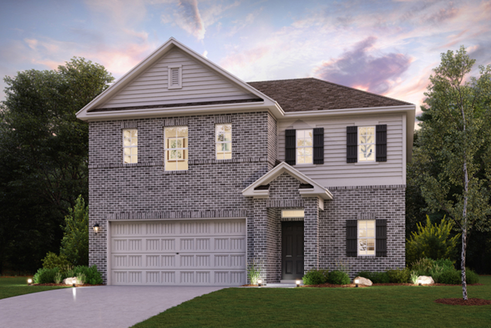 A house with a garage.