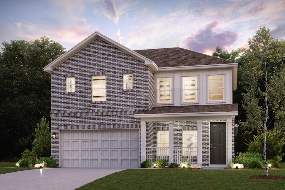 A house with a garage.