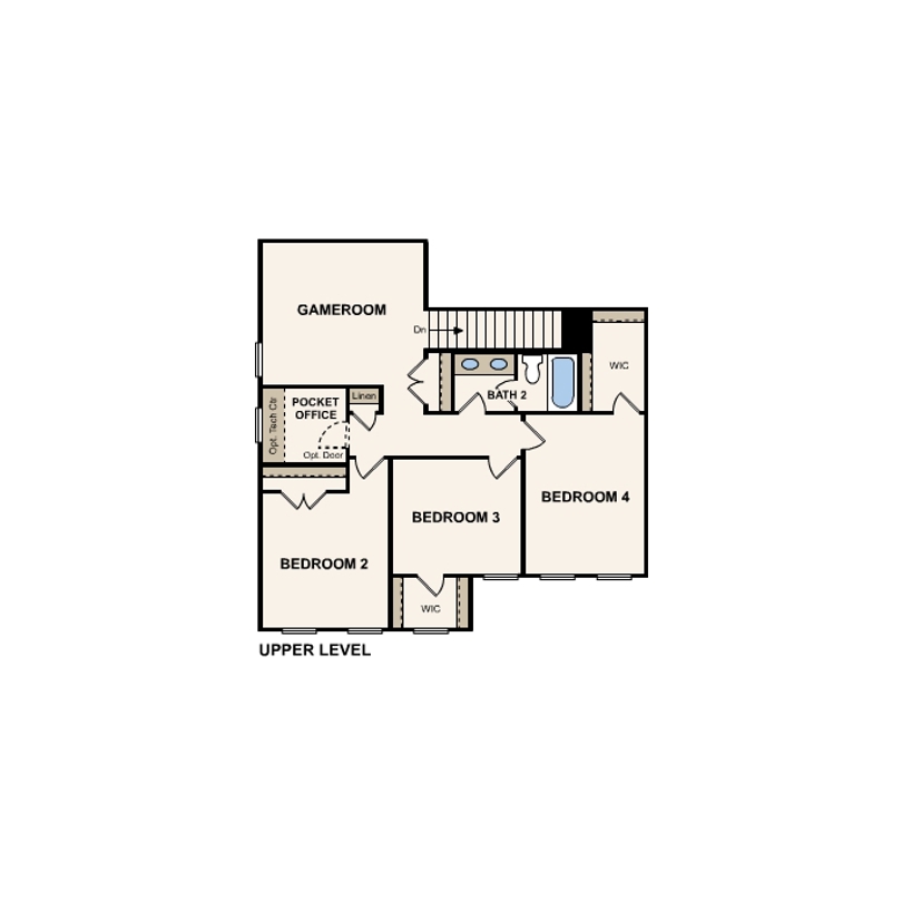 Evan second floor plan at Ambergrove by Century Communities