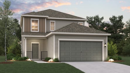 A house with a garage.