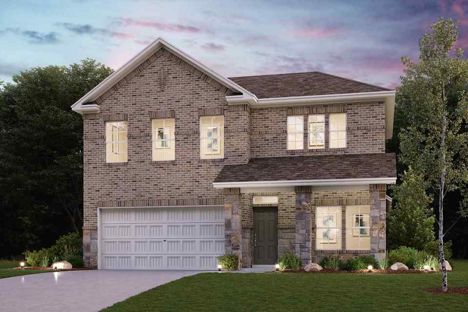 A large brick house.