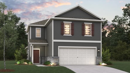 A house with a garage.