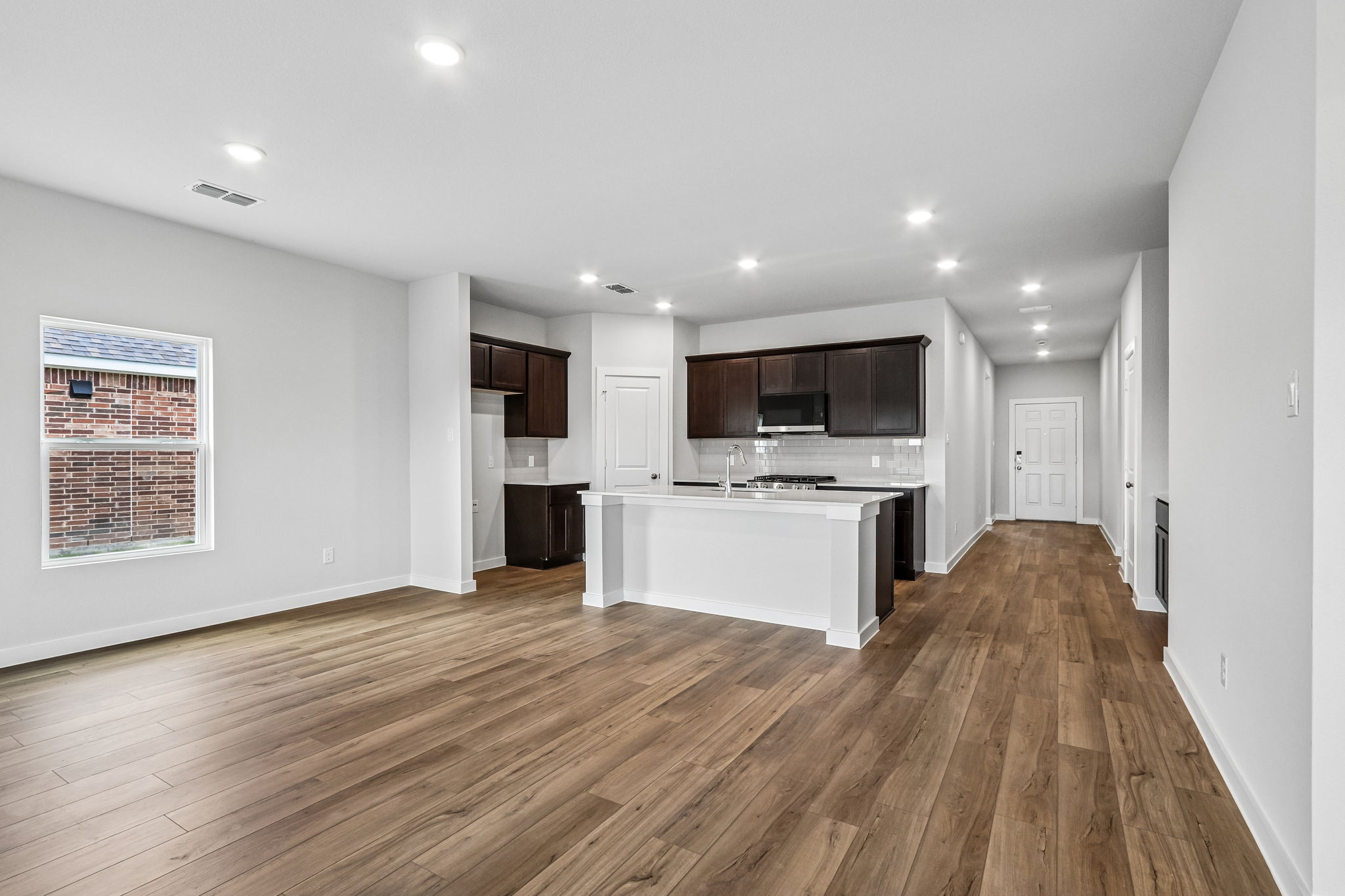 A large empty kitchen.