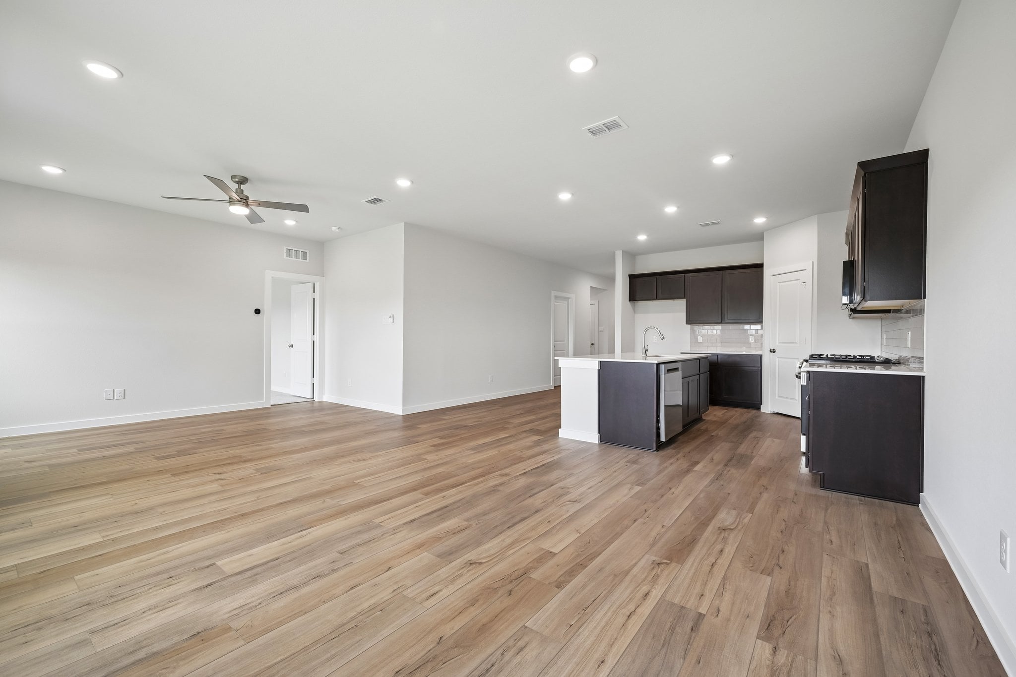 A large empty kitchen.