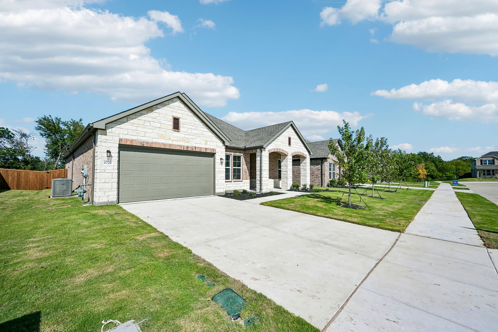 A house with a garage.