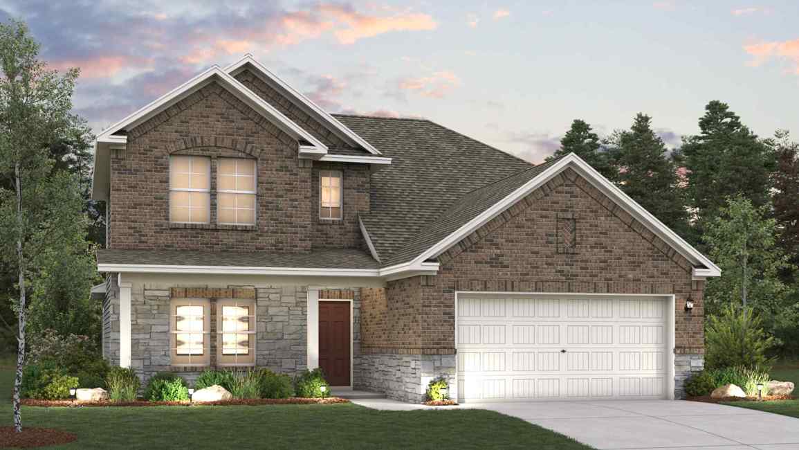 A house with a garage.