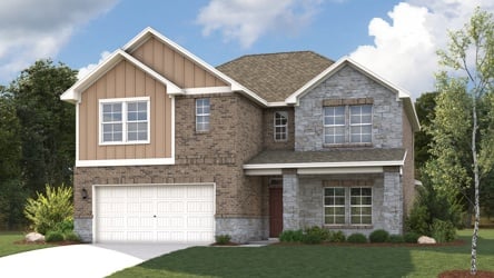 A house with a garage.