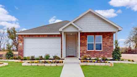 A house with a large front yard.