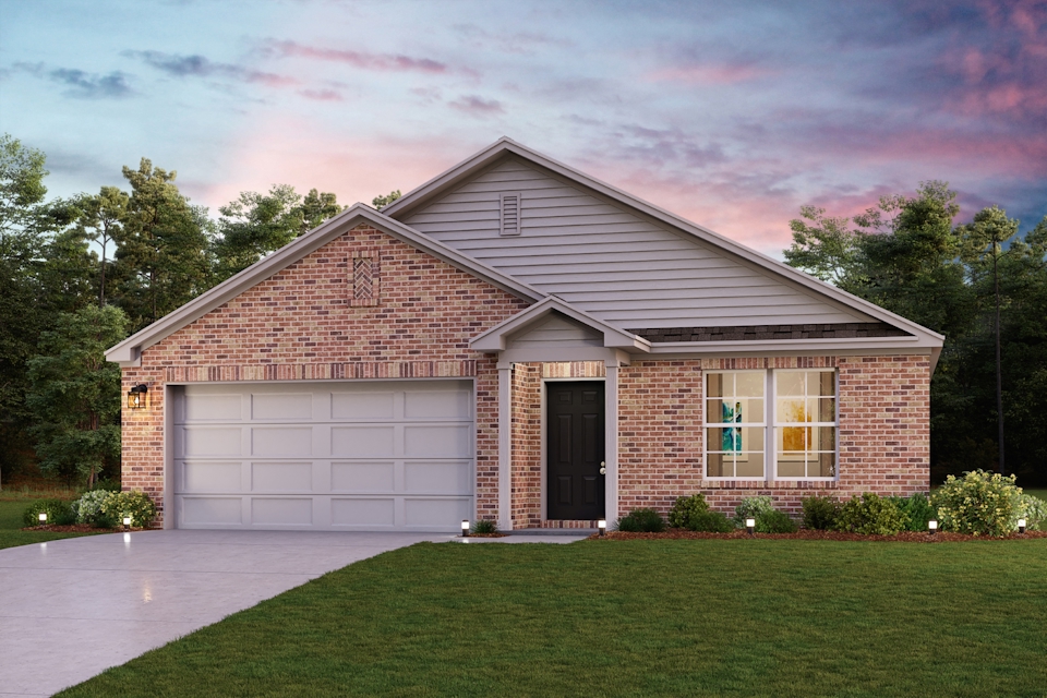 A house with a garage.
