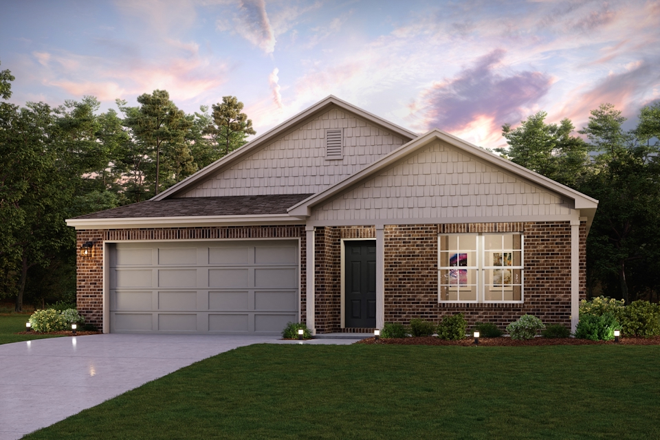 A house with a garage.