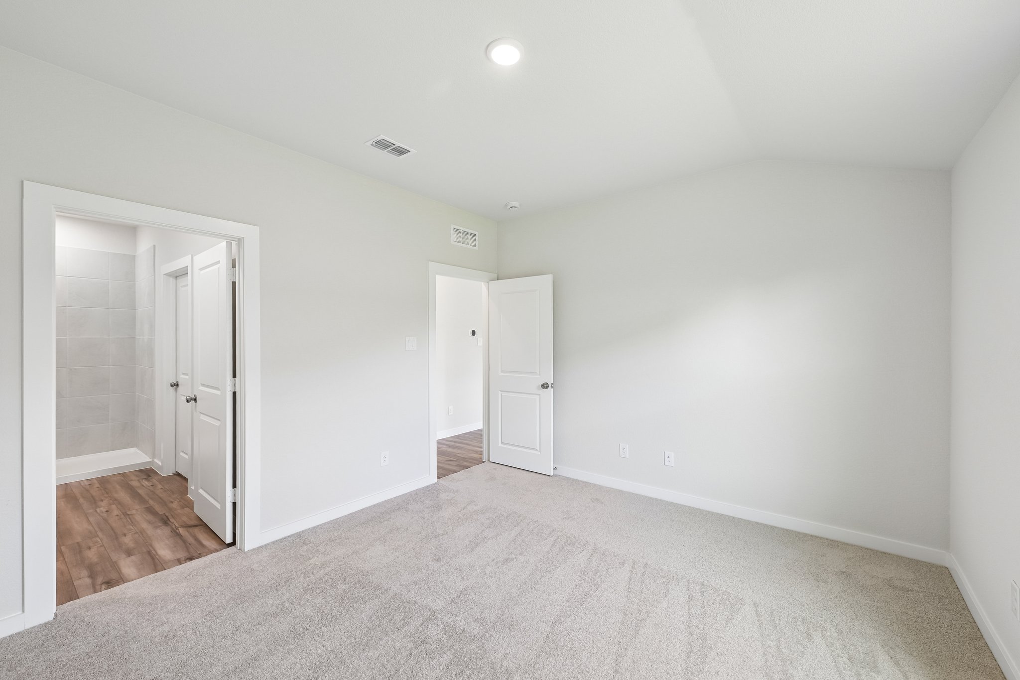 A room with white walls.