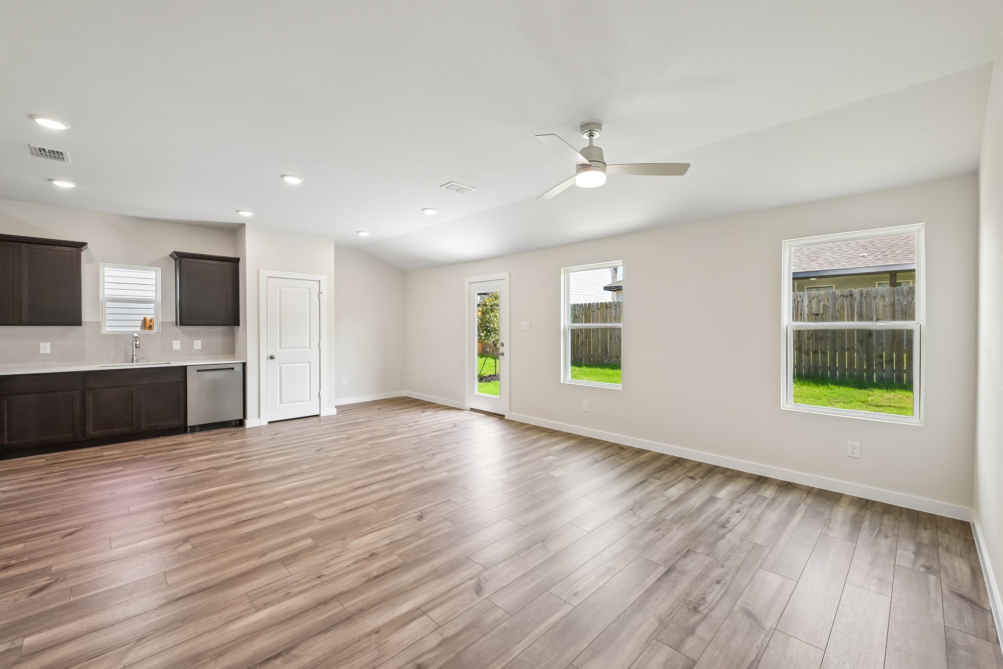 A large empty kitchen.