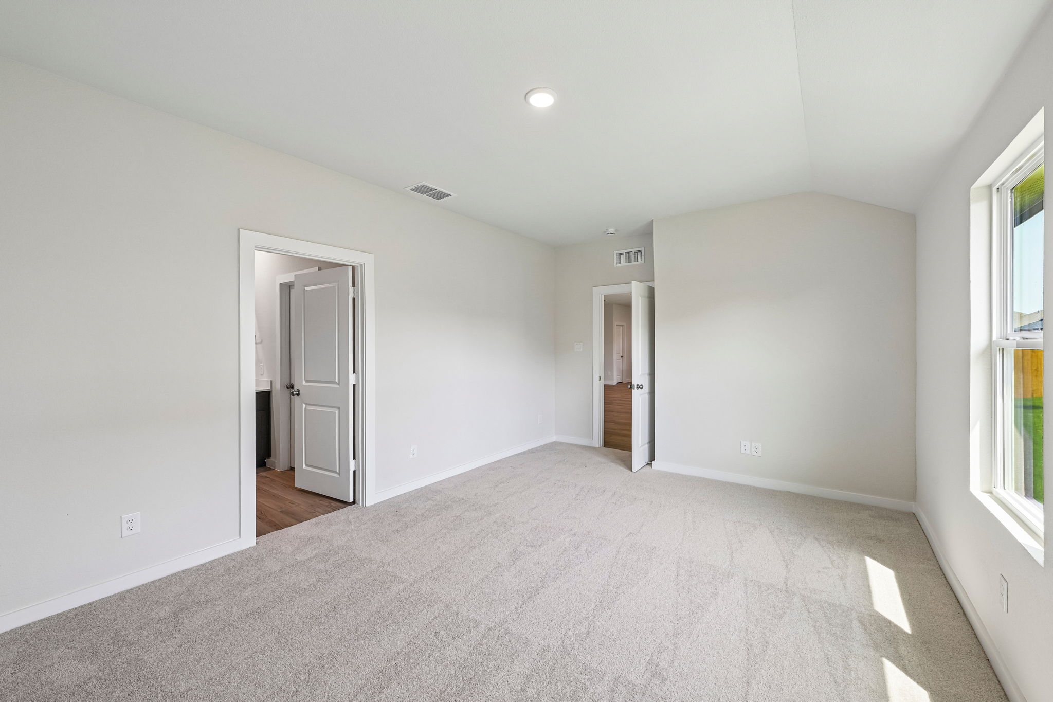 A room with white walls.