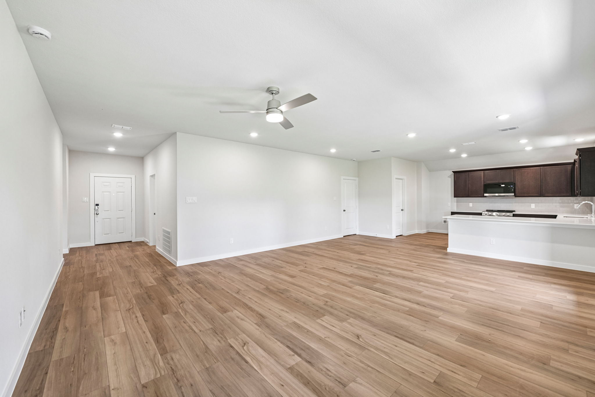 A large empty kitchen.