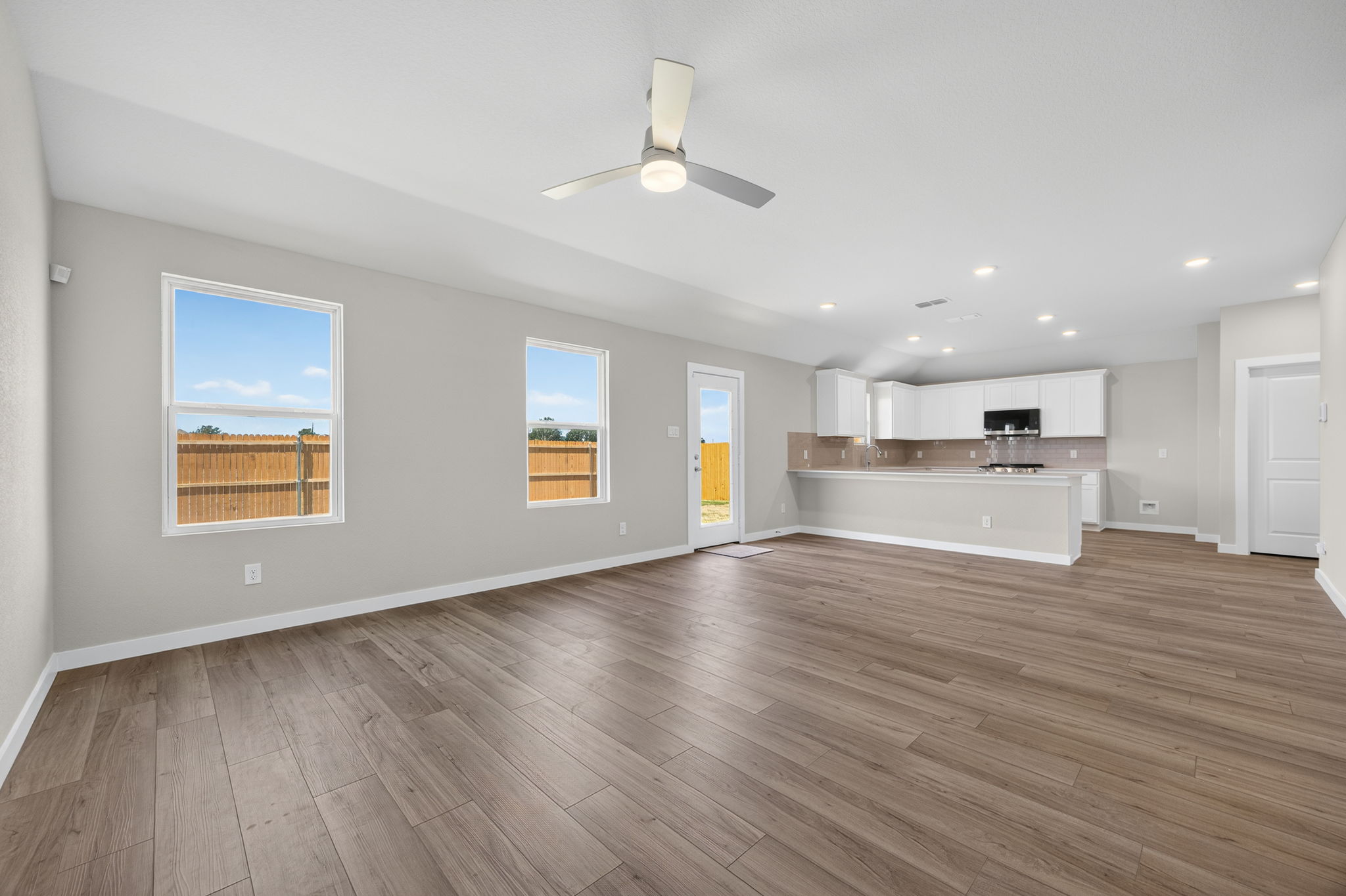 A large empty kitchen.