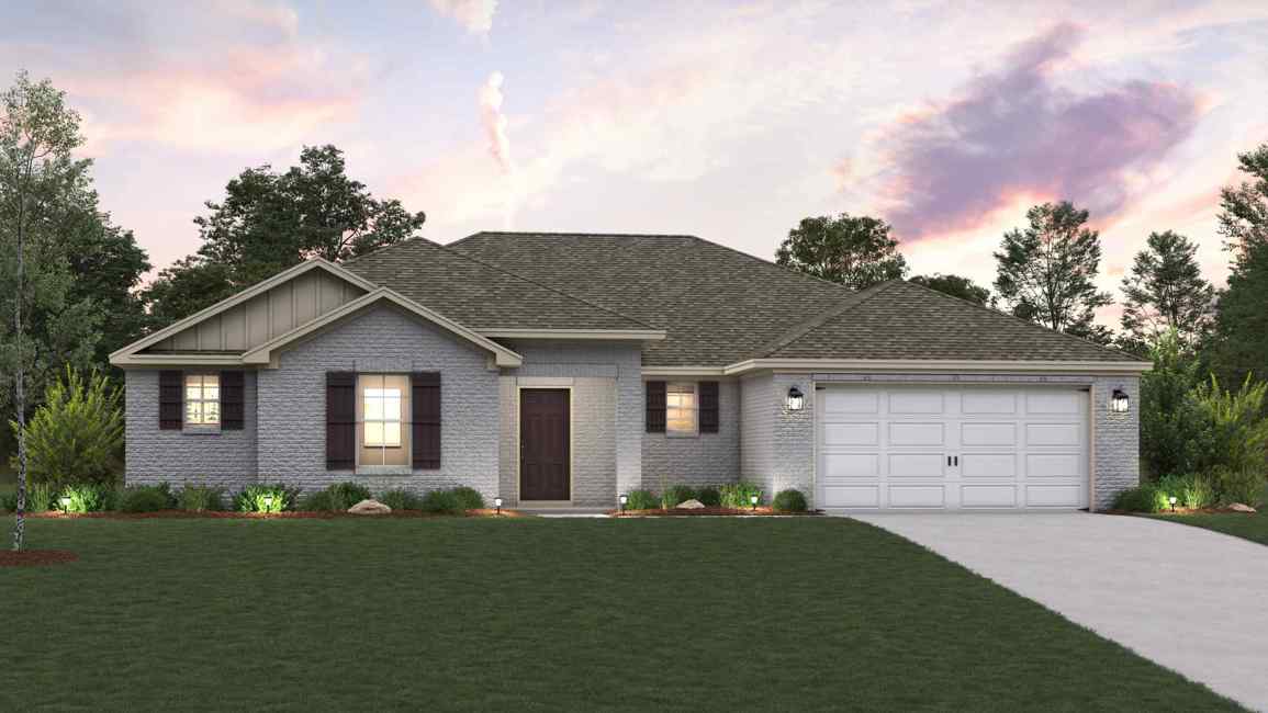 A house with a garage.