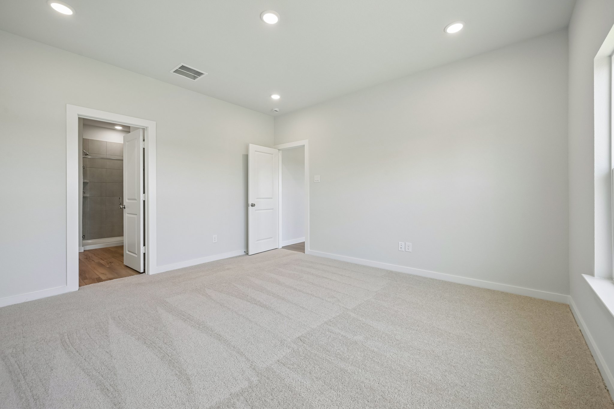 A room with white walls.