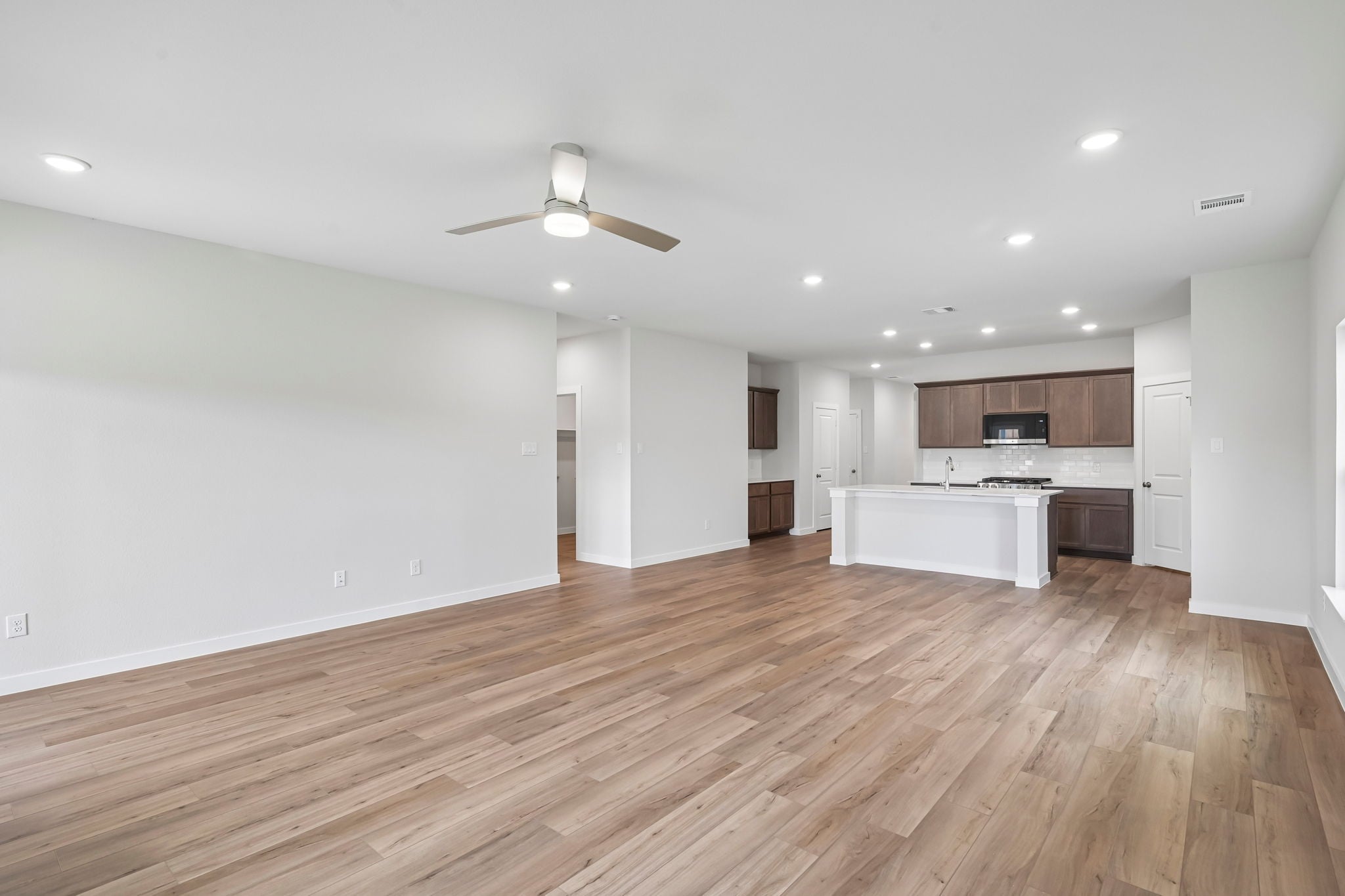 A large empty kitchen.
