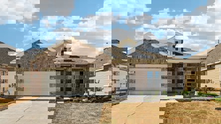 A house with a garage.