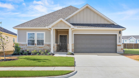 A house with a garage.