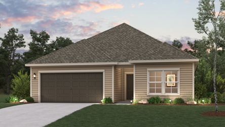 A house with a garage.