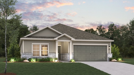 A house with a driveway.