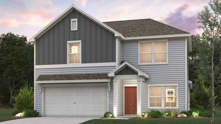 A house with a garage.