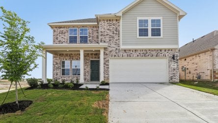 A house with a garage.